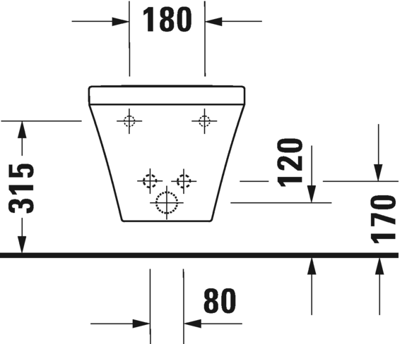 Подвесное биде Duravit DuraStyle 2282150000 с переливом, белое