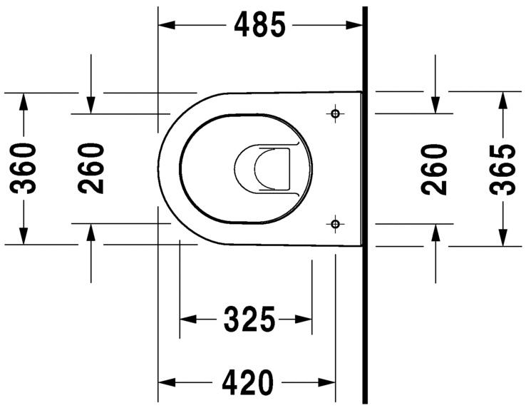 Подвесной унитаз Duravit Darling New 2549090000 48 см белый