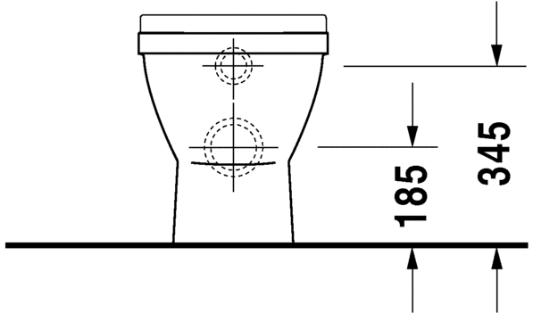 Напольный приставной унитаз Duravit Starck 3 0124090000 белый