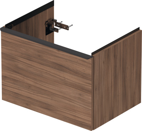 Тумба подвесная под раковину DURAVIT D-Neo DE425407979 634 мм х 452 мм, с одним выдвижным ящиком, орех натуральный