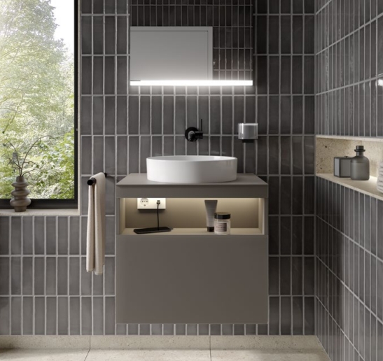 Раковина накладная KEUCO STAGELINE 32880 310400 без отверстия под смеситель, без перелива, белый