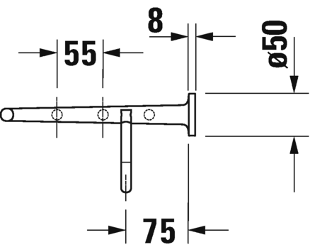 Полка для полотенец Duravit Starck T 0099441000 хром