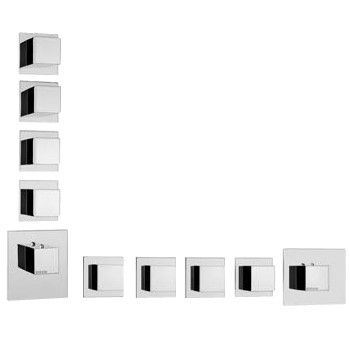 Внешняя часть термостата для душа Bossini Cube Z032208.030 цвет Хром