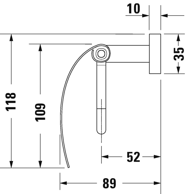 Держатель туалетной бумаги Duravit Karree 0099551000 хром