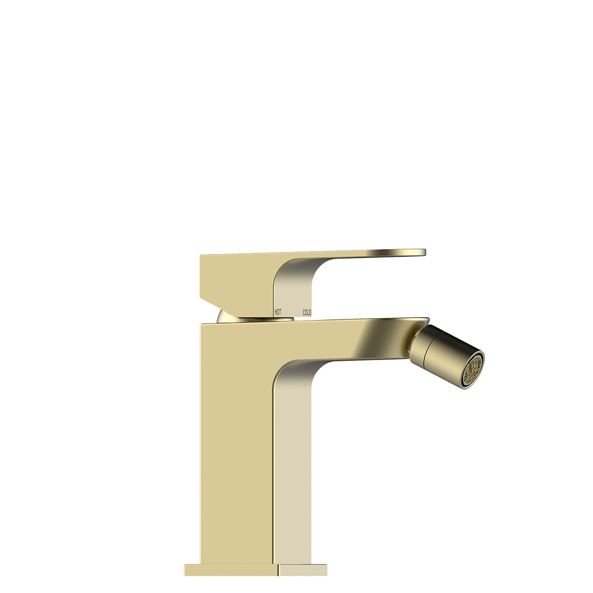 Однорычажный смеситель для биде BOSSINI GILLO Z00705.043 с донным клапаном, цвет Сатинированное золото