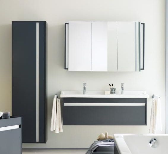 Шкаф высокий Duravit Ketho KT1265R7979 правый, с полками, орех натуральный