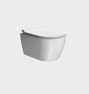 Унитаз подвесной GSI PURA 8802FR209 460 мм х 350 мм, Swirlflush, с крепежом, цвет Белый матовый