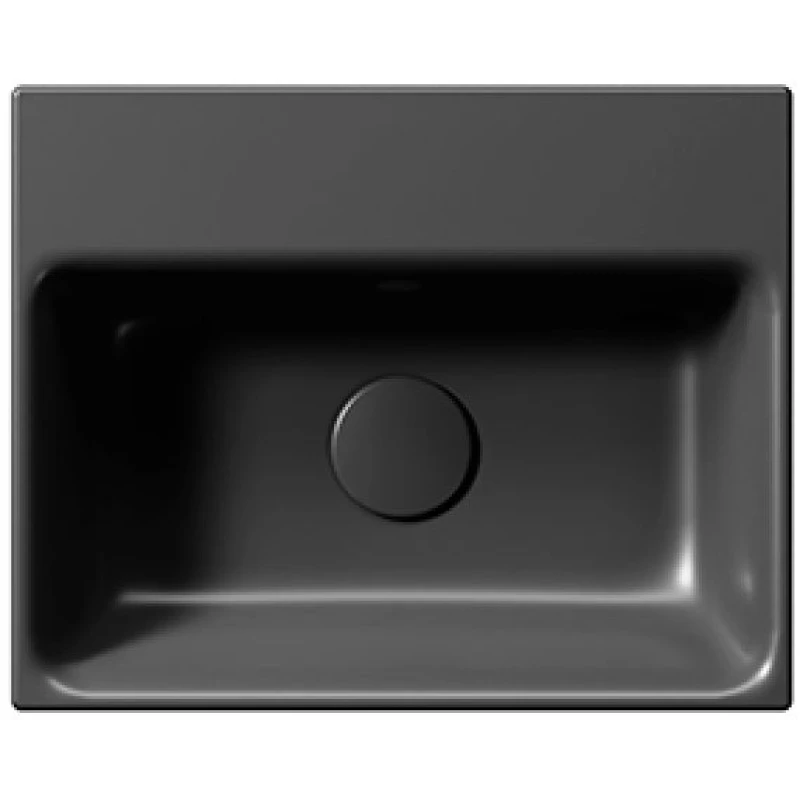 Раковина накладная/подвесная GSI NUBES 9684126 400 мм х 320 мм, с отверстием под смеситель, без перелива, цвет Чёрный матовый Ardesia