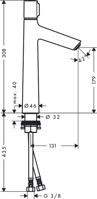 Смеситель для раковины Hansgrohe Talis Select S 72045000 Хром