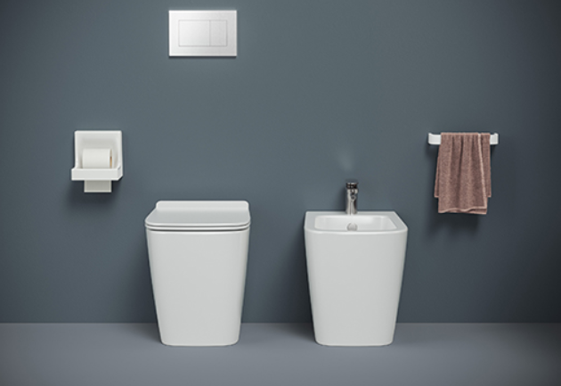 Приставной унитаз безободковый прямоугольный ARTCERAM А16 ASV007 05 00 540 мм х 360 мм, с покрытием Saniglaze, с креплением, цвет Белый матовый