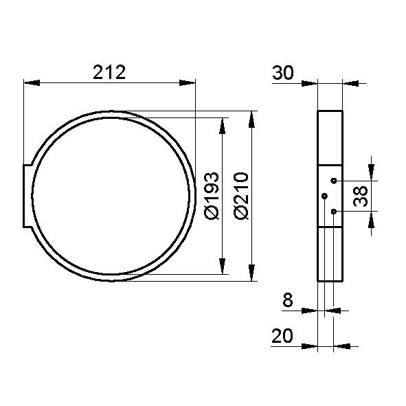 Вешалка для полотенца Keuco Edition 300 30021 010000  хром 21 см