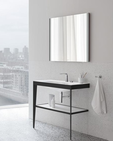 Зеркало с подсветкой DURAVIT XViu XV70430B2B2 1020 мм х 800 мм, версия Icon, чёрный матовый