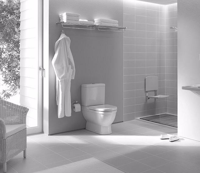 Унитаз напольный комбинированный Duravit Starck 3 01280900001 с вертикальным смывом, с покрытием WonderGliss, с креплением, белый