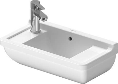Раковина подвесная Duravit Starck 3 0751500009 с одним отверстием под смеситель слева, с переливом, белая