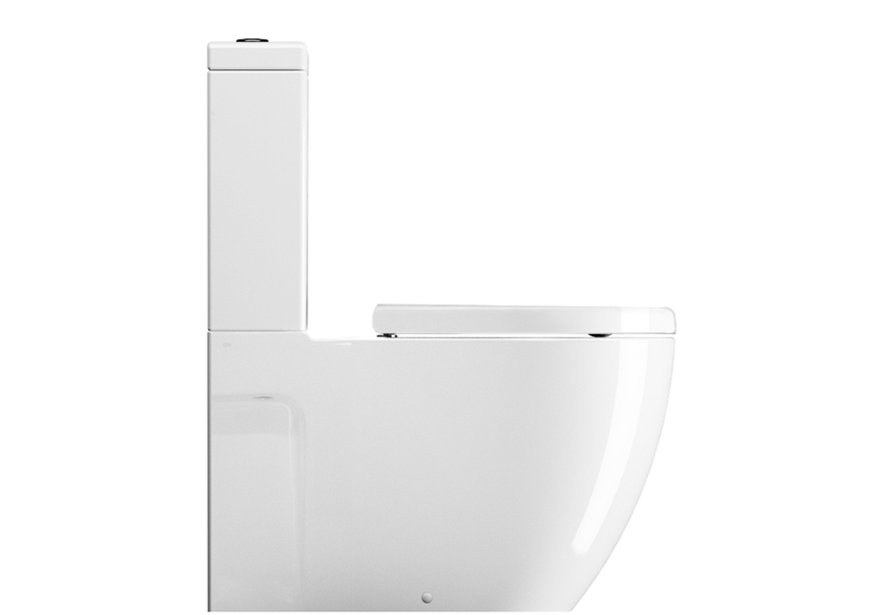 УЦЕНКА. Унитаз напольный (чаша)  GSI PURA 881711 680 мм х 360 мм, для крепежа FVB, белый глянцевый (изделие снято с производства) /Дефект: мелкий скол эмали сбоку