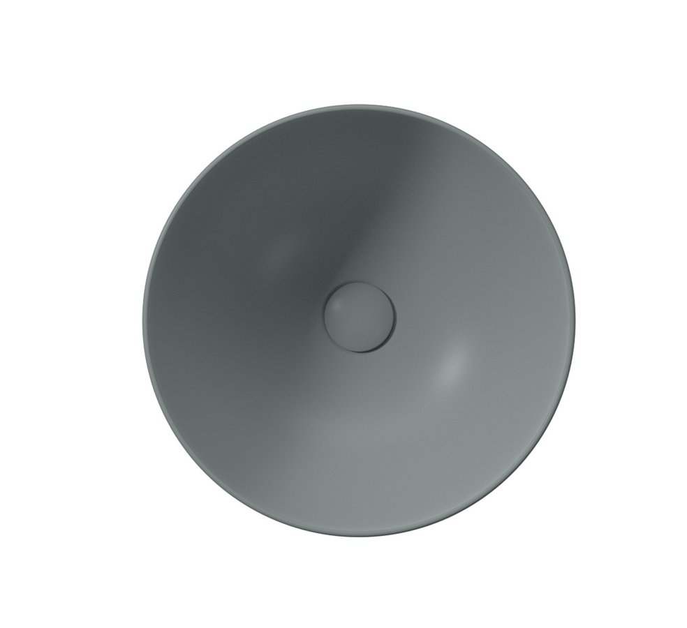 Раковина-чаша накладная круглая GSI PURA 885204 420 мм х 420 мм, без отверстия под смеситель, цвет Agave Matte