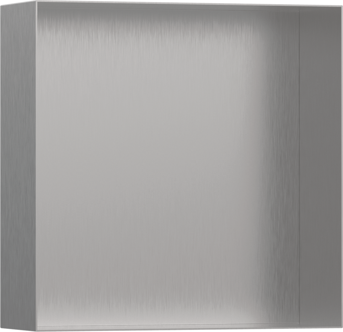 Настенный короб HANSGROHE XtraStoris Minimalistic 56073800 с открытой рамой 300 мм х 300 мм х 100 мм, полированная сталь