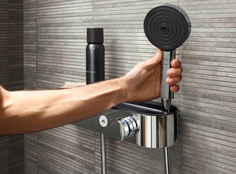Термостат для душа HANSGROHE ShowerTablet Select 400 24360670 цвет Чёрный матовый