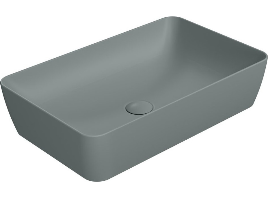 Раковина накладная GSI NUBES 903604 600 мм х 380 мм, без отверстия под смеситель, цвет Agave Matte