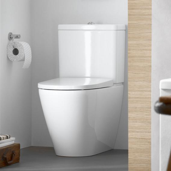 Унитаз напольный Duravit D-Neo Rimless 2002090000 370 мм х 650 мм, с вертикальным смывом, Vario, без смывного края, с креплением, белый