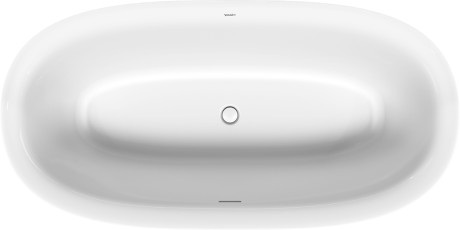 Отдельно стоящая ванна Duravit White Tulip 700469000000000 1800 мм х 900 мм, c двумя наклонами для спины, с бесшовной панелью и рамой, белая