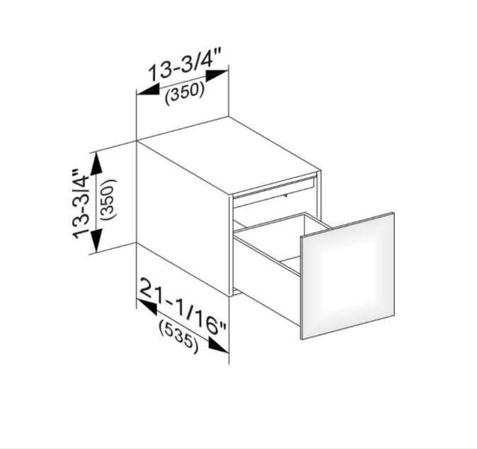 Боковая тумба KEUCO EDITION 11 31320 390000 с одним выдвижным фронтом, корпус/фасад структурный лак, антрацит
