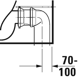 Унитаз напольный Duravit D-Neo Rimless 2002090000 370 мм х 650 мм, с вертикальным смывом, Vario, без смывного края, с креплением, белый