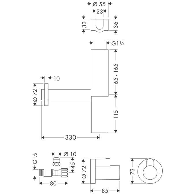 Сифон для раковины Hansgrohe Flowstar 52120000 Хром