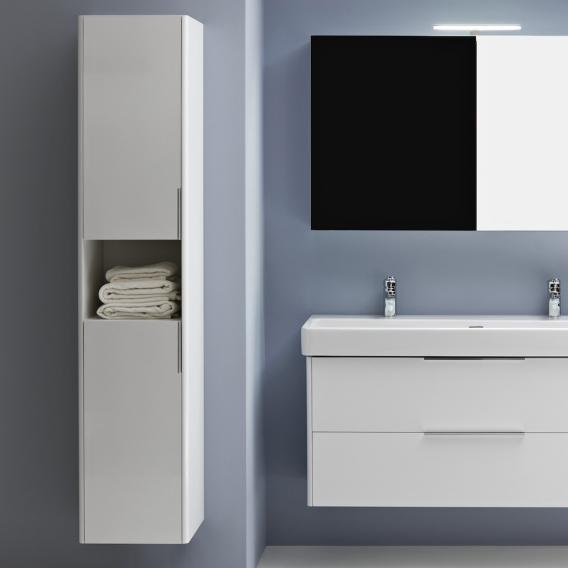 Высокий шкаф-пенал  Laufen  Base  4.0269.1.110.260.1    165 см, открытая полка, 2 дверцы с ручками, петли слева, белый матовый