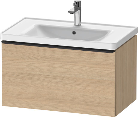 Тумба подвесная под раковину DURAVIT D-Neo DE425503030 784 мм х 452 мм, с одним выдвижным ящиком, натуральный дуб
