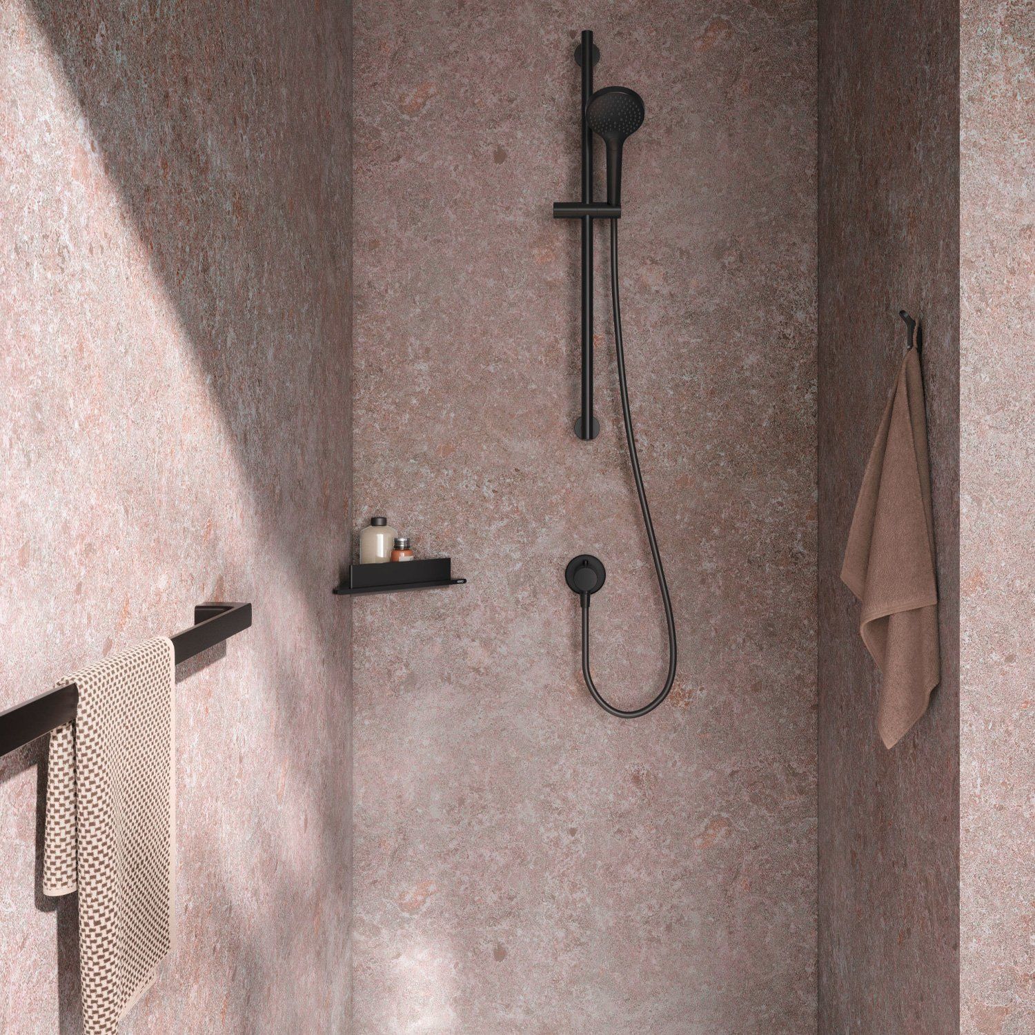 Крючок для полотенца KEUCO AVENO 14614 370000 с клеевым комплектом, цвет Чёрный матовый