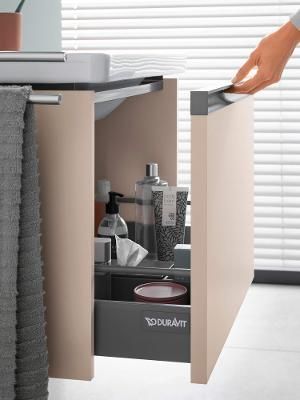 Тумба подвесная под раковину DURAVIT KETHO.2 K25083083830000 455 мм х 784 мм х 440 мм, 1 выдвижной ящик, серо-коричневый суперматовый