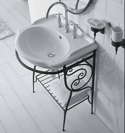 Подвесная металлическая консоль для раковины GLOBO PAESTUM PA034 Состаренный металл (изделие снято с производства)