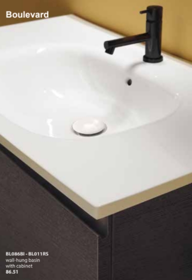 Тумба подвесная GLOBO BOULEVARD BL011RC 505 мм х 850 мм, c двумя выдвижными ящиками, Rovere Chiaro (Снимается с производства)