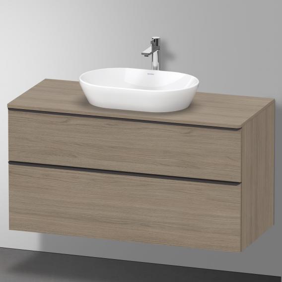 Тумба подвесная под раковину DURAVIT D-Neo DE496903535 1200 мм х 550 мм, с 2 выдвижными ящиками и консолью, дуб терра