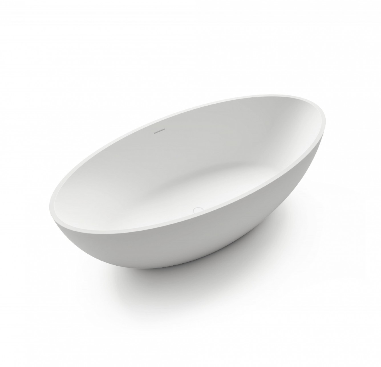 Ванна отдельностоящая TREESSE Carezza V308BO 850 мм х 1800 мм, из композита Solid Surface, белый матовый