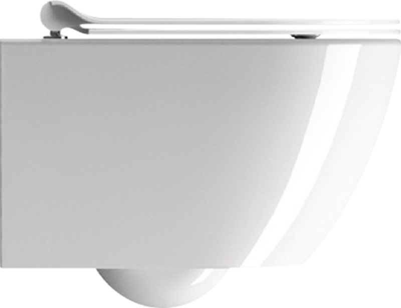 Унитаз подвесной безободковый GSI PURA 8816FR511 500 мм х 360 мм, с Swirlflush 2.0, с крепежом, цвет Белый глянцевый (старый артикул 881611 / 8816FR211)