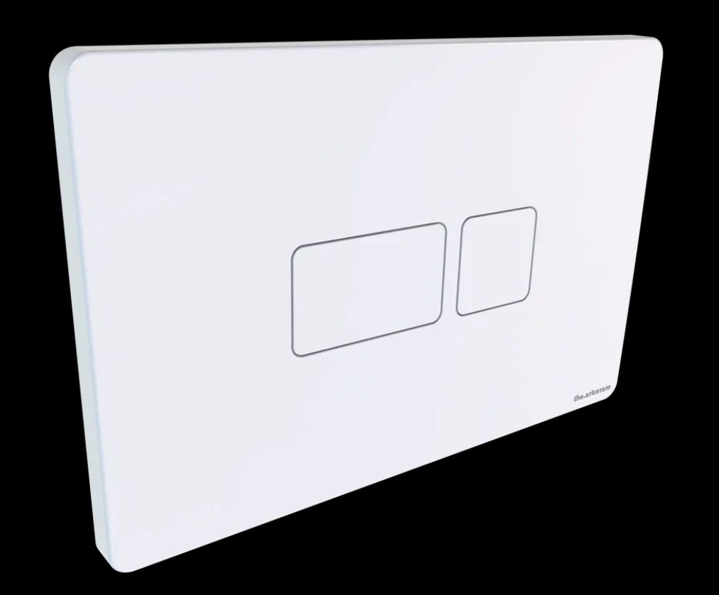 Клавиша смыва ARTCERAM A16 704.000.05  245х163 мм, 2 режима, с антибактериальным покрытием, белый глянцевый