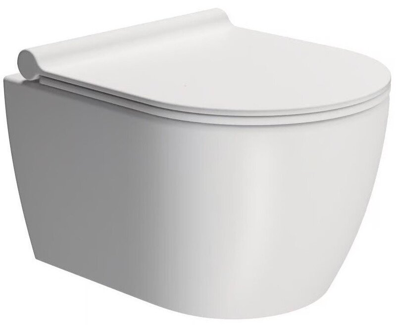 Сиденье для унитаза с крышкой GSI PURA MS76SN09 420 мм х 360 мм, SoftClose, цвет Белый матовый