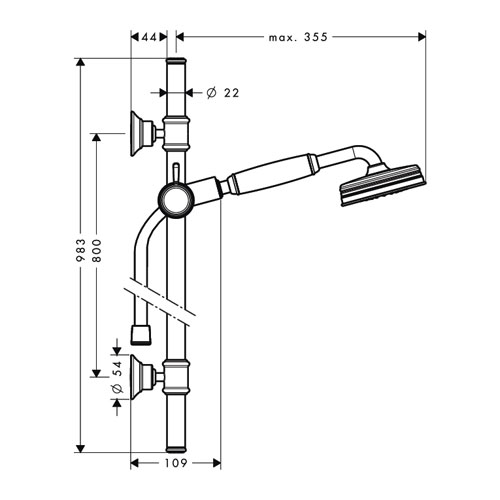 Душевой гарнитур AXOR Montreux 27982000 Хром