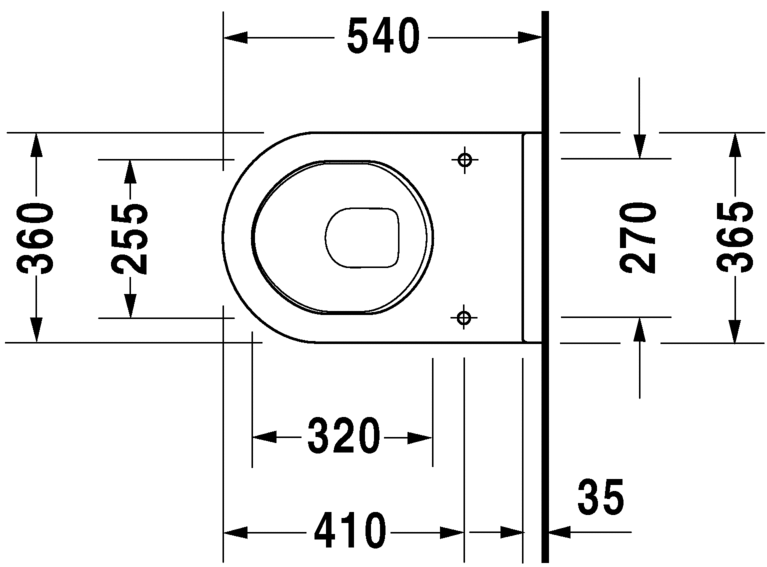 Подвесной унитаз Duravit Starck 3 42000900A1 54 см с сиденьем (комплект)