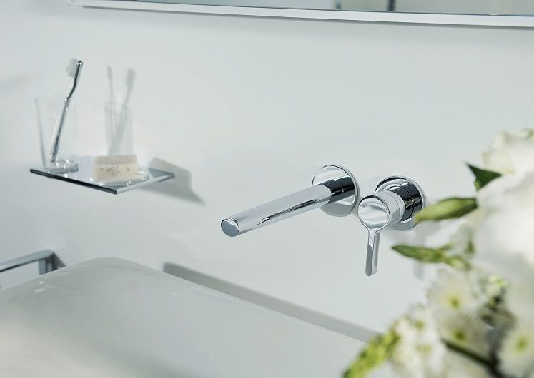 Однорычажный смеситель для раковины Keuco Edition 400 51516 030200 для встройки, шлифованная бронза