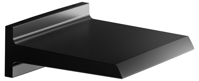 Каскадный излив для душа настенный KEUCO Universal 59982 370000 180 мм, квадратной формы, чёрный матовый