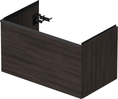 Тумба подвесная под раковину DURAVIT D-Neo DE425505353 784 мм х 452 мм, с одним выдвижным ящиком, каштан тёмный