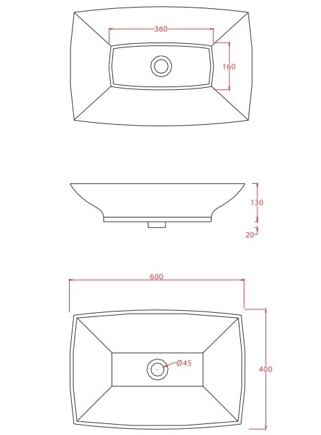 Раковина накладная ARTCERAM JAZZ JZL002 01 00   600х400 мм, без отверстия под смеситель, без перелива, белый глянцевый (Снимается с производства)
