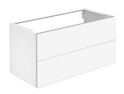 Тумба подвесная под раковину KEUCO PLAN 32973 290000 490 мм х 1000 мм, c 2 выдвижными ящиками, инокс матовый/инокс матовый петроль