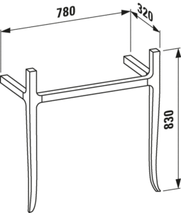 Консоль с полотенцедержателем  78 см  Laufen   The New Classic  4.0607.2.085.629.1 деревянная, под раковину  8.1385.5, цвет Орех