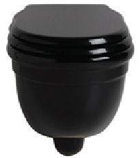 Сиденье для унитаза с крышкой ARTCERAM HERMITAGE HEA005 03 71 soft-close, чёрное глянцевое/хром: (Снимается с производства)