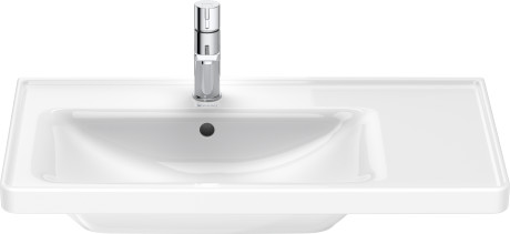 Раковина встраиваемая ассиметричная Duravit D-Neo 2369800000 800 мм х 480 мм, с переливом, с отверстием под смеситель, белая