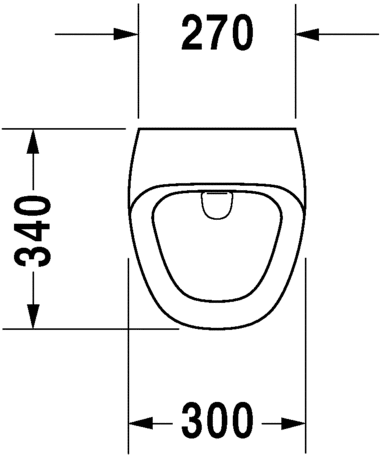 Писсуар подвесной электронный Duravit DuraStyle 2804310093 с питанием от сети, без "мушки", с креплением, белый